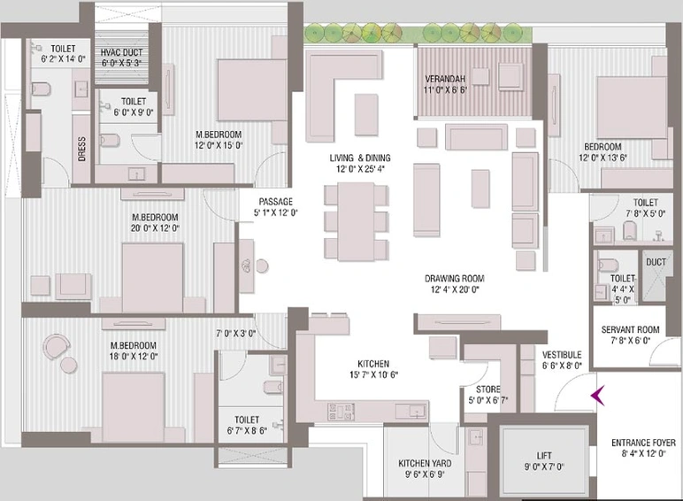 4 BHK Flat in Constera Anamika High Point in Bodakdev, Ahmedabad - Image 569795