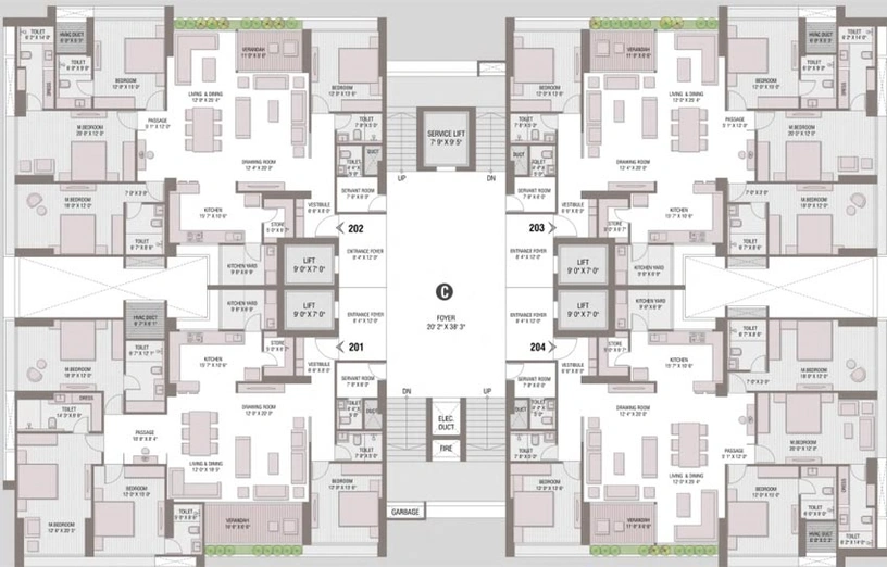 Floor Plan of Constera Anamika High Point in Bodakdev, Ahmedabad - Image 68562