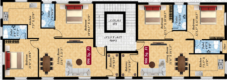 Floor Plan of Vijay Jothi Paradise in Nanganallur, Chennai - Image 67684