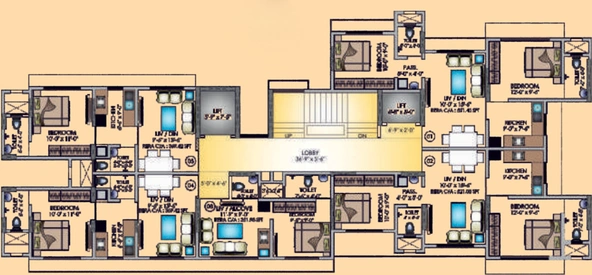 Floor Plan of Rajlaxmi Heights in Borivali East, Mumbai - Image 22561