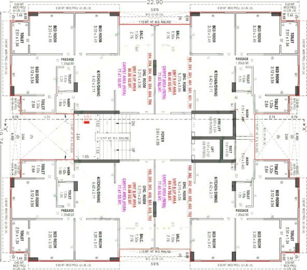 Floor Plan of Avis Western Greens in Ghuma, Ahmedabad - Image 68570