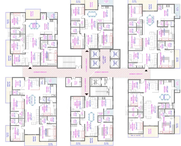Floor Plan of SAS IWA in Puppalaguda, Hyderabad - Image 92678
