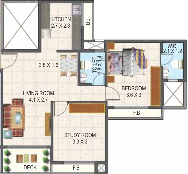 2 BHK Flat in Tricity Skyline in Sanpada, Navi Mumbai - Image 566476