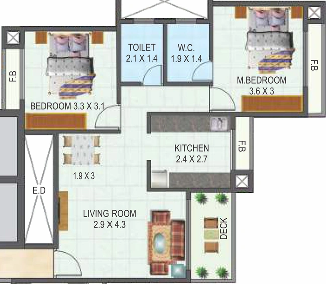 2 BHK Flat in Tricity Skyline in Sanpada, Navi Mumbai - Image 566477