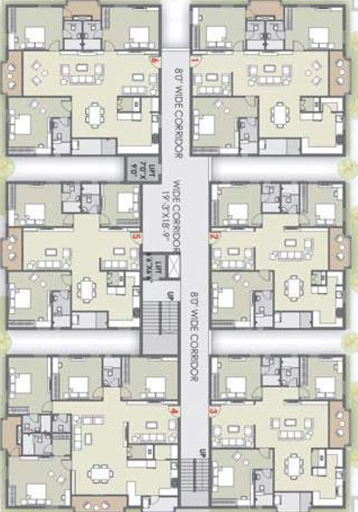 Floor Plan of GK Casa Grande in Secunderabad, Hyderabad - Image 66365