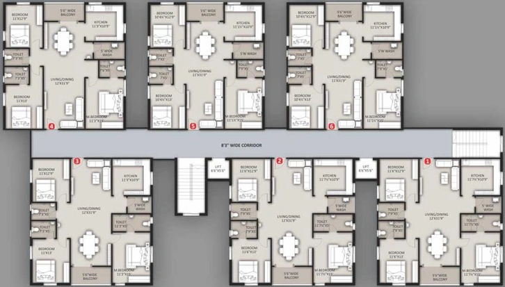 Floor Plan of GK Zenith in Yapral, Hyderabad - Image 66372