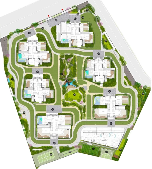 Master Plan of Team4 Arka in Manikonda, Hyderabad - Image 66321