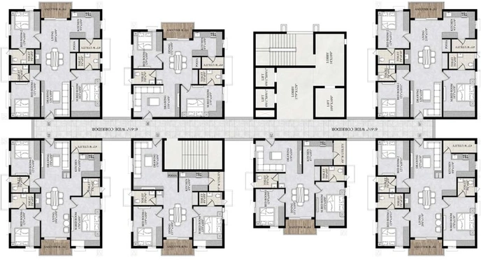 Floor Plan of Primark Northwave in Bahadurpally, Hyderabad - Image 66278