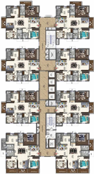 Floor Plan of Vertex 33 West in Nallagandla, Hyderabad - Image 66270