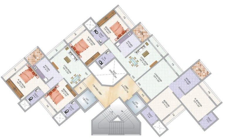 Floor Plan of Tricity Sky in Ulwe, Navi Mumbai - Image 66634