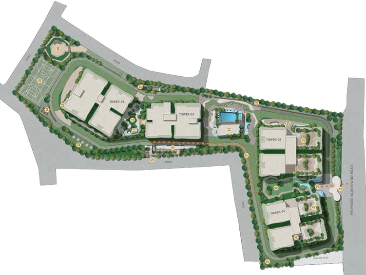 Master Plan of Sobha Waterfront in Somajiguda, Hyderabad - Image 66256