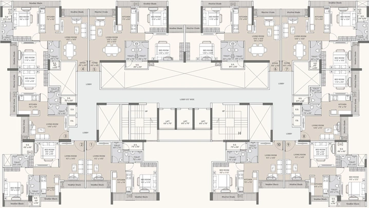 Floor Plan of Tricity Crest in Panvel, Navi Mumbai - Image 124246
