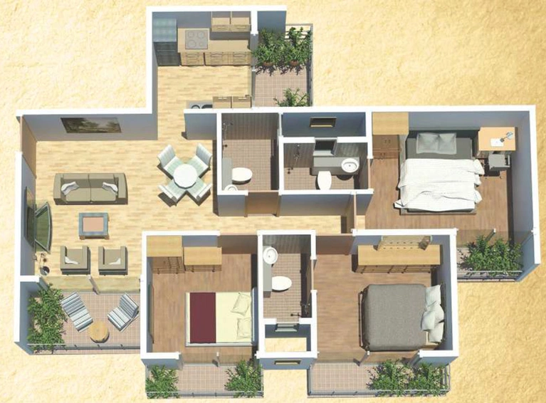 3 BHK Flat in Tricity Pristine in Kharghar, Navi Mumbai - Image 561943