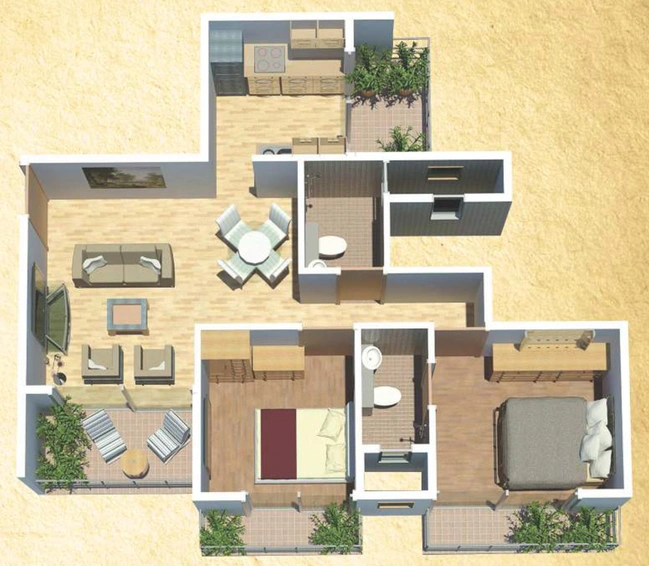 2 BHK Flat in Tricity Pristine in Kharghar, Navi Mumbai - Image 561941