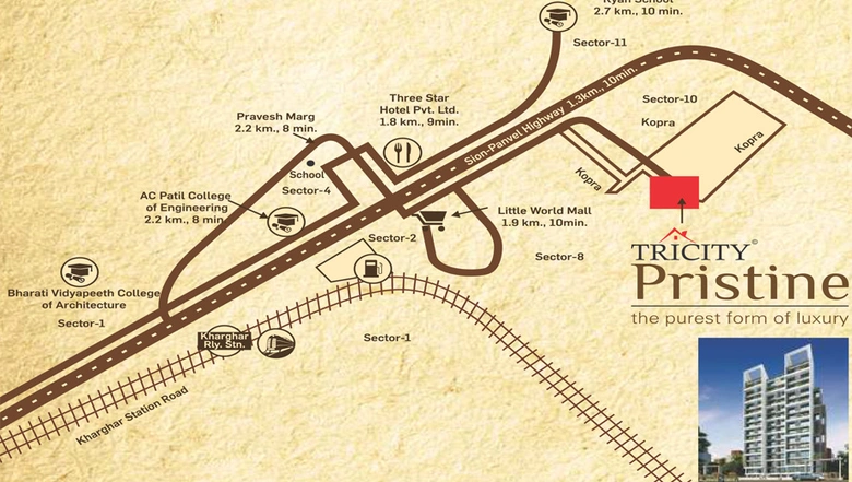 Location of Tricity Pristine in Kharghar, Navi Mumbai - Image 66641