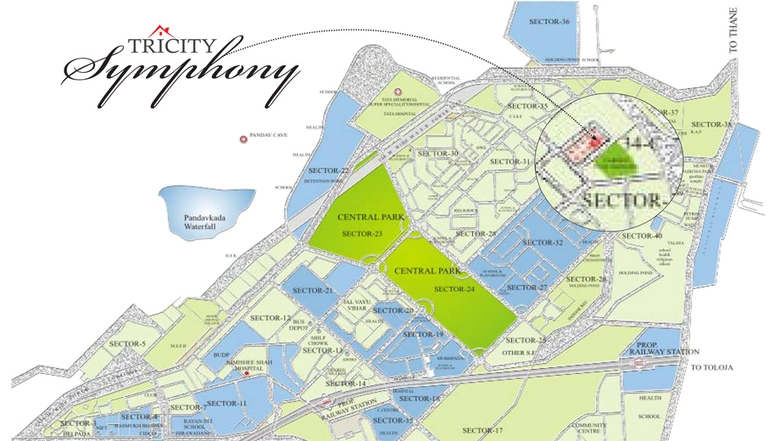 Location of Tricity Symphony in Kharghar, Navi Mumbai - Image 66649