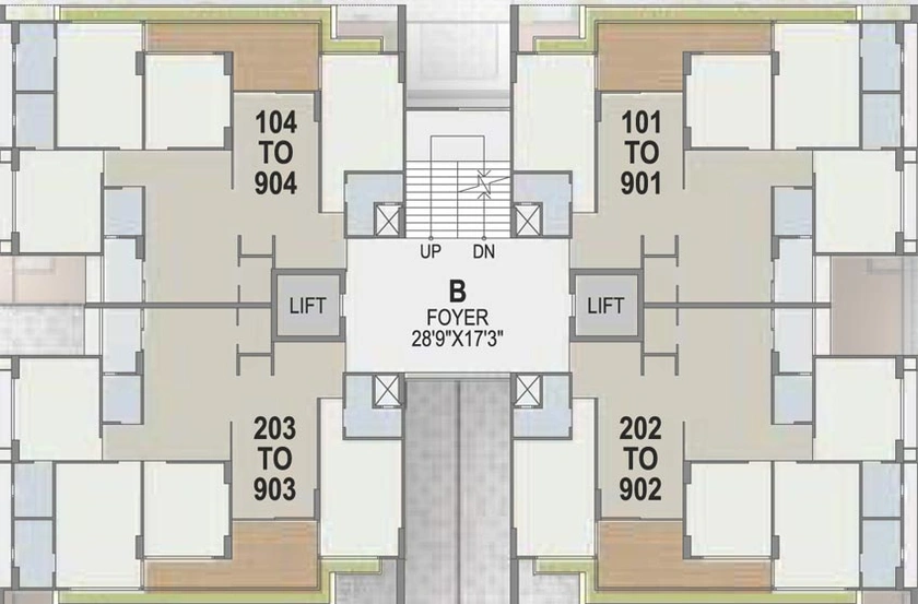 Floor Plan of Shikhar Aadhya Arambh in Ghatlodiya, Ahmedabad - Image 68587