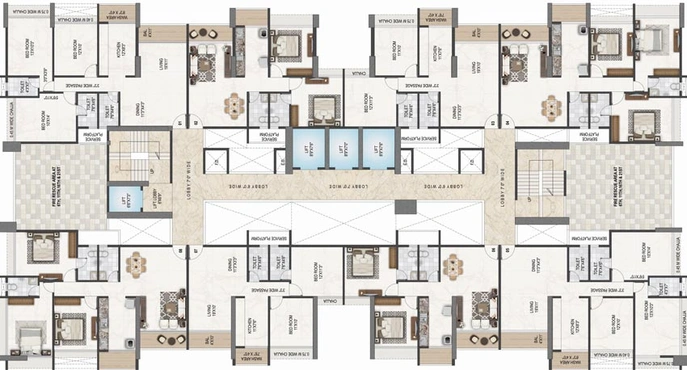 Floor Plan of Shakti One Luxuria in Kopar Khairane, Navi Mumbai - Image 66657