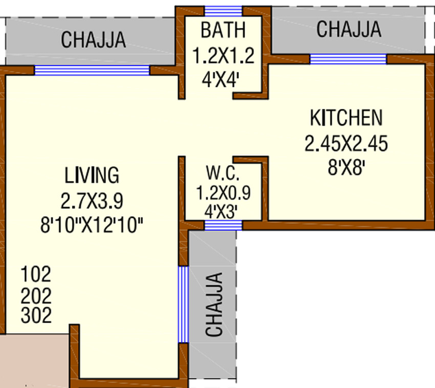 1 RK Flat in Dubey Gayatri Darshan in Panvel, Navi Mumbai - Image 561968