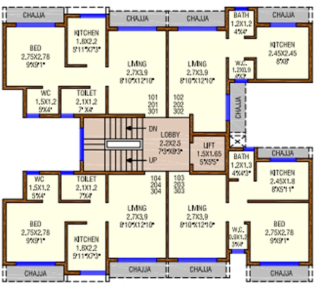 Floor Plan of Dubey Gayatri Darshan in Panvel, Navi Mumbai - Image 66664