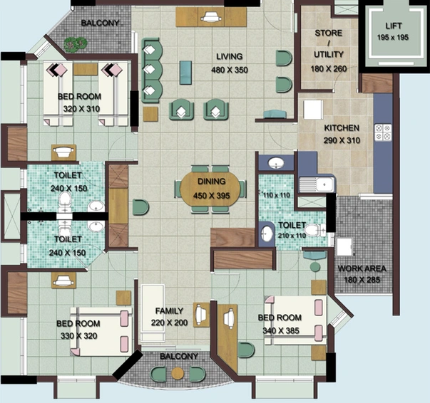 3 BHK Flat in CVC Neo Abana in Kakkanad, Kochi - Image 561106