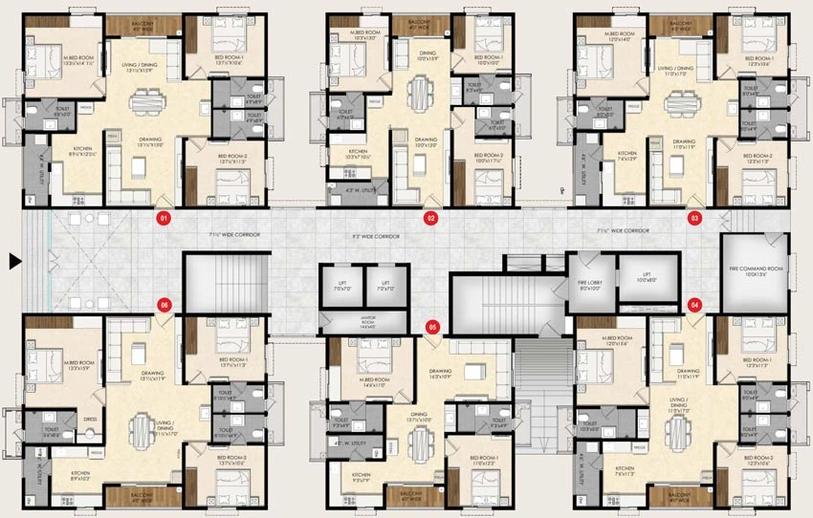 Floor Plan of Om Sree Prithvi in Secunderabad, Hyderabad - Image 67082