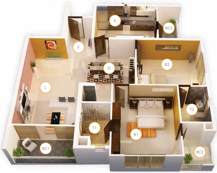 2 BHK Flat in Yasoram Devakeeyam in Thrippunithura, Kochi - Image 561226