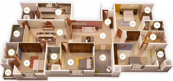 4 BHK Flat in Yasoram Devakeeyam in Thrippunithura, Kochi - Image 561228