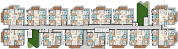 Floor Plan of Om Sree Sky Park in Kompally, Hyderabad - Image 67110