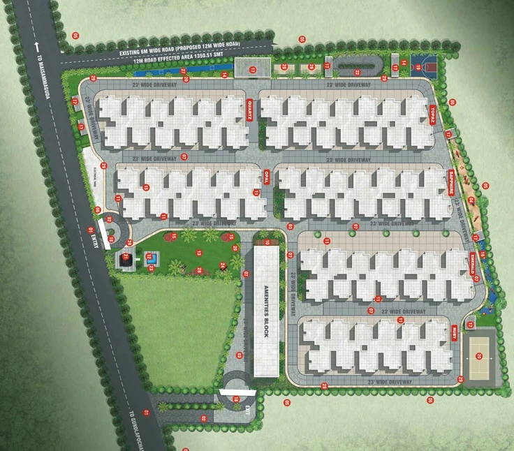 Master Plan of Bhanodayas Crystal in Dulapally, Hyderabad - Image 66523