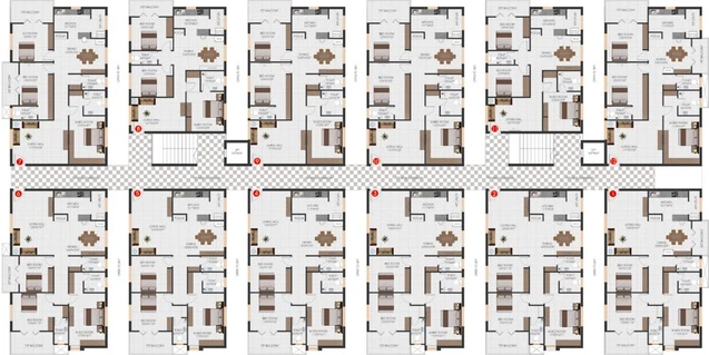 Floor Plan of Delight Fortune in Kompally, Hyderabad - Image 67073
