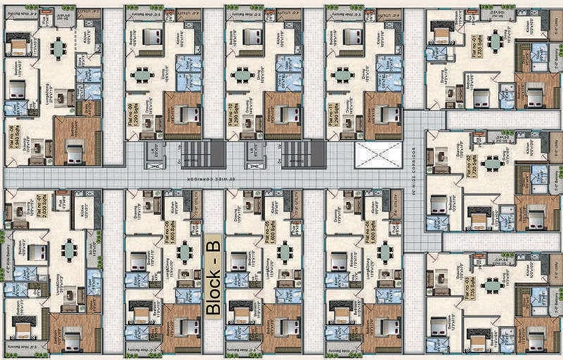 Floor Plan of Sophists Myra in Kompally, Hyderabad - Image 67066