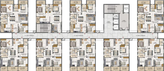 Floor Plan of SVC Indraprastha in Secunderabad, Hyderabad - Image 67021