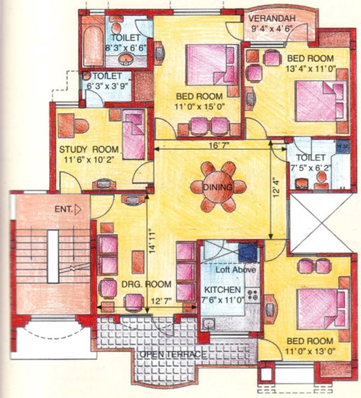 3 BHK Flat in Eldeco Green Meadows in Pi I & II, Greater Noida - Image 567023