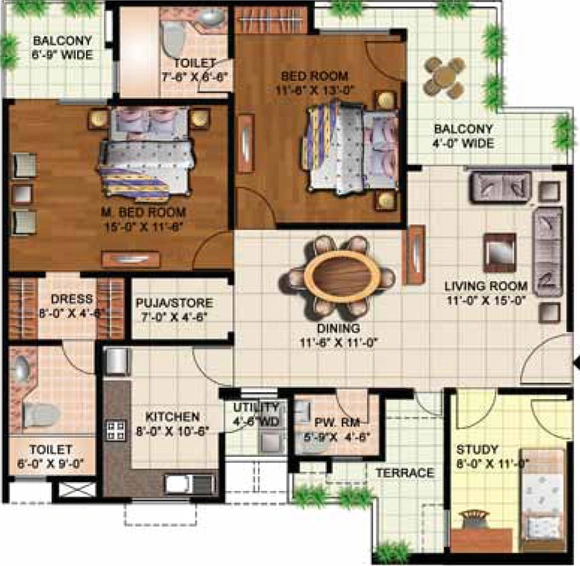 2 BHK Flat in Eldeco Mystic Greens in Omicron 1, Greater Noida - Image 567034