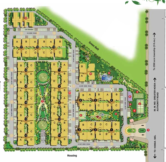 Master Plan of Eldeco Mystic Greens in Omicron 1, Greater Noida - Image 67609