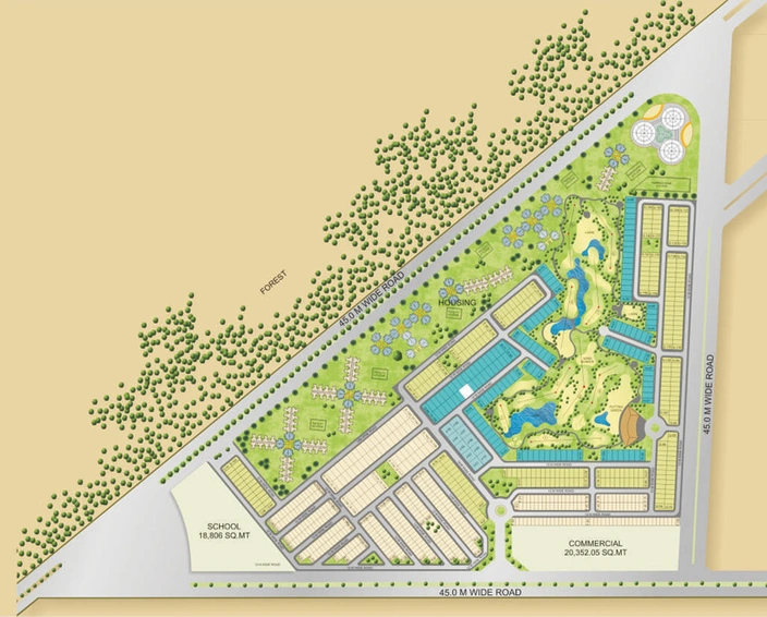 Master Plan of Supertech Golf Country in Yamuna Expressway, Greater Noida - Image 66785