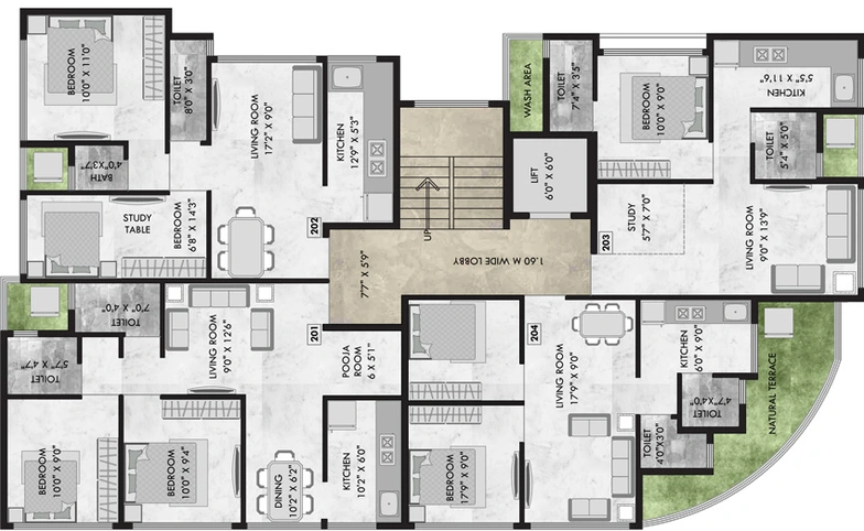Floor Plan of Shivesh Sapphire in Ulwe, Navi Mumbai - Image 67413