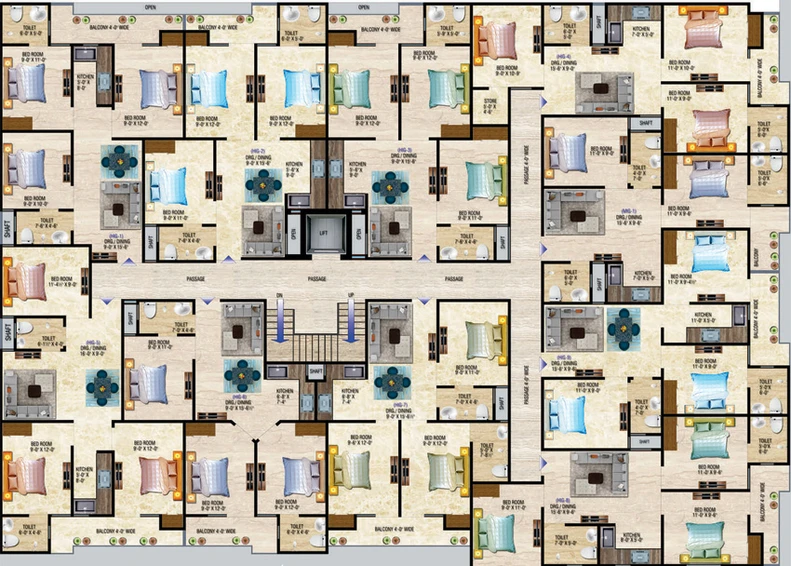 Floor Plan of Viksons The Grand Majestic in Sector 1, Greater Noida - Image 67615