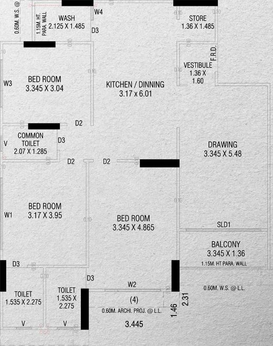 3 BHK Flat in Adani Augusta in Tragad, Ahmedabad - Image 569350