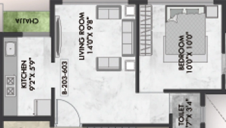 1 BHK Flat in Shivesh Aurum in Kharghar, Navi Mumbai - Image 563022