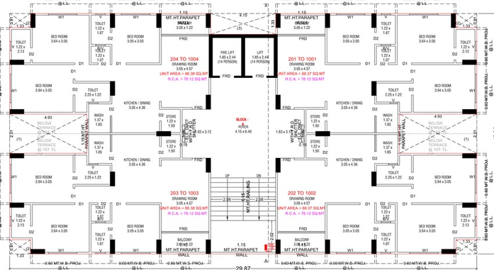 Floor Plan of Ayman Heights in Sarkhej, Ahmedabad - Image 69159
