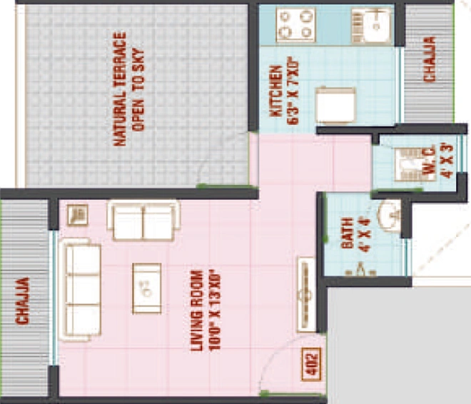 1 RK Flat in Divine Flair in Ulwe, Navi Mumbai - Image 566427
