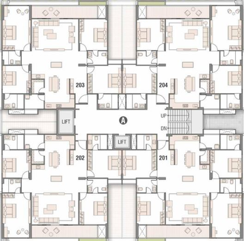Floor Plan of 7th Heaven Earth Eleanor in South Bopal, Ahmedabad - Image 68391