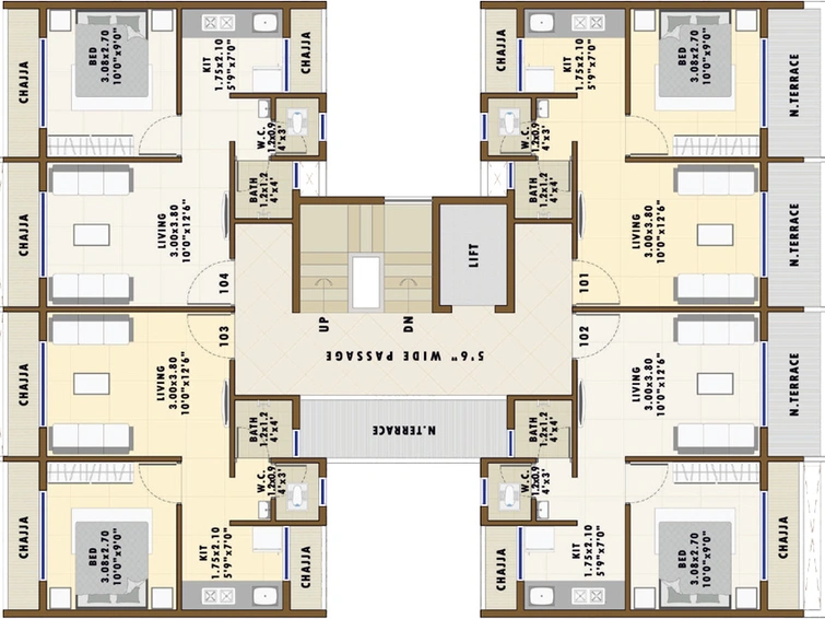 Floor Plan of Ganesha Sai Aashray in Ulwe, Navi Mumbai - Image 67391