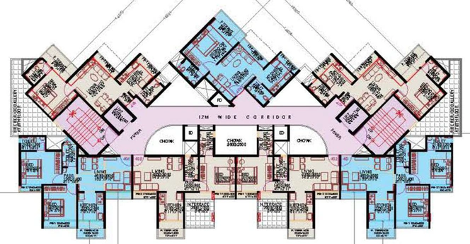 Floor Plan of KT Radhe Mohan in Kopar Khairane, Navi Mumbai - Image 67050