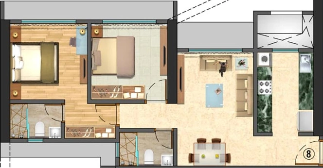 2 BHK Flat in Northern Hills in Dahisar East, Mumbai - Image 813887