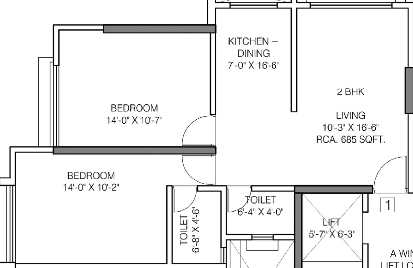 2 BHK Flat in Asshna Sea Bliss in Andheri West, Mumbai - Image 563832