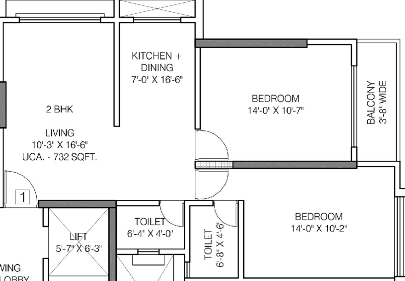 2 BHK Flat in Asshna Sea Bliss in Andheri West, Mumbai - Image 563833