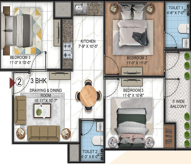 4 BHK Flat in Axem AS Ultima One in Sector 1, Greater Noida - Image 567156